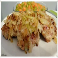 Rumsztyk siekany z cebulą