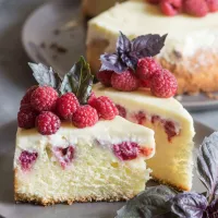 Sernik z malinami i białą czekoladą