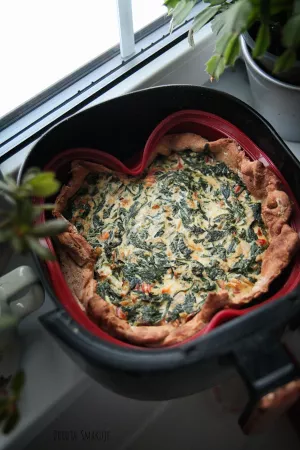 Tarta ze szpinakiem z airfryer