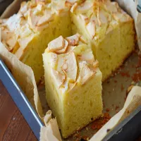 Ciasto z jabłkami łyżką mieszane