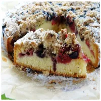 Ucierane z malinami i borówką