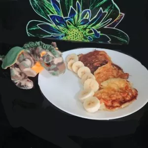 Placuszki bananowe z serka wiejskiego
