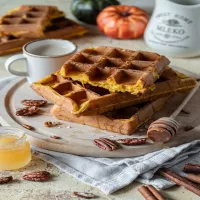 Dyniowe gofry drożdżowe