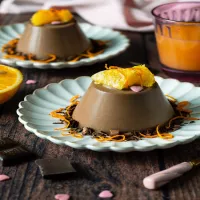 Panna cotta czekoladowo-pomarańczowa