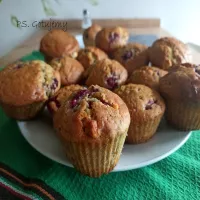 Muffinki z malinami i białą czekoladą