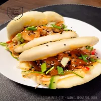 Bułeczki bao z kurczakiem w dwóch odsłonach - z kurczakiem 🍗 i z krewetką 🍤