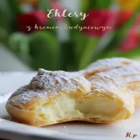 Eklery z kremem budyniowym