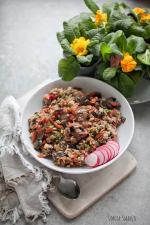 Risotto z pieczarkami