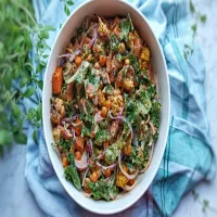 Sałatka z pieczonym kalafiorem