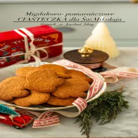 Migdałowo - pomarańczowe ciasteczka dla Św. Mikołaja. Ciastka na Boże Narodzenie