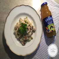 Lekkie risotto z pieczarkami i groszkiem #sprytnieizdrowo