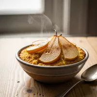 Jaglanka Pieczona z Gruszką i Cynamonem – Rozgrzewające Śniadanie na Jesień!