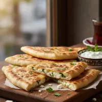 Placki Tureckie z Serem (Gözleme) – Efektowny Kadr Smaku i Tradycji!