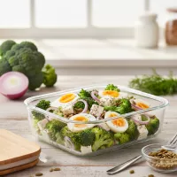 Sałatka brokułowa z fetą i jajkiem – idealna do pudełka i na szybki obiad!