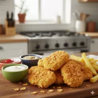 Nuggetsy z Piekarnika w Płatkach Kukurydzianych – Chrupiący Obiad w 20 Minut (Kids-Friendly)!