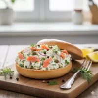 Twarożek z Wędzonym Łososiem i Koperkiem – Idealny na Bajgla (Śniadanie Marzeń)!