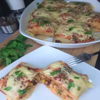 Zapiekane naleśniki po meksykańsku