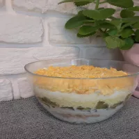 Sałatka warstwowa z tuńczykiem i jajkiem