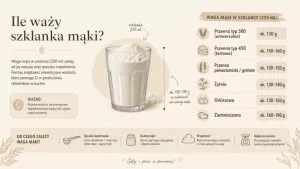 Ile waży szklanka mąki? Tabela gramów dla każdego rodzaju [2026]