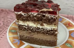 Torcik czekoladowo wiśniowy