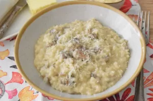 Włoskie risotto z pieczarkami