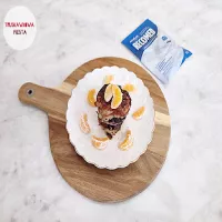 Jabłkowo-bananowe placuszki z recomed latte macchiato i maką gryczaną