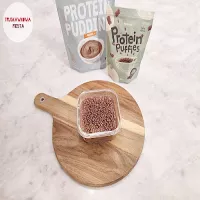 Budyń proteinowy z polewą z mlecznej czekolady