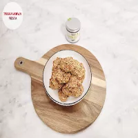 Ciasteczka owsiane z bananem i pastą ze skórki cytrynowej