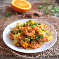 Sałatka z krewetkami, mango i awokado