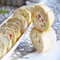 ,,Kolorowe kanapki z nadziewanej bagietki’’