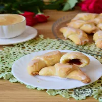 Krucho drożdżowe rogaliki- najprostsze!