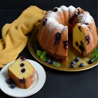 Delikatne ciasto borówkowe