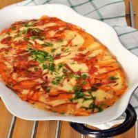 Zapiekanka z batatów z cukinią i ricottą