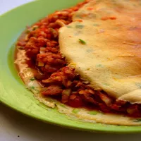 Omlet z soczewicą i tuńczykiem