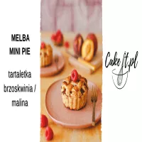Melba mini pie – tartaletka brzoskwinia / malina z kratką
