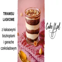 Laskowe tiramisu z kakaowymi biszkoptami i ganache czekoladowym