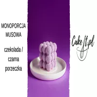 Monoporcje musowe czekolada / czarna porzeczka / zamsz jadalny
