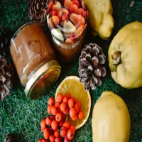 Dżem z jabłek i nieobranej pigwy po odlaniu syropu