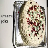 Biszkopt z Mascarpone dżemem z czarnej porzeczki