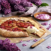 Rustykalna tarta z rabarbarem