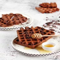 Pełnoziarniste gofry czekoladowe