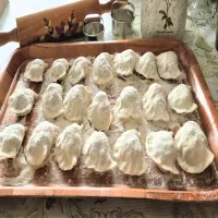 Pierogi z mięsem z rosołu do zamrożenia