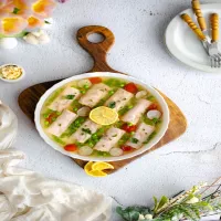 Roladki z szynki pastą jajeczną w galarecie II