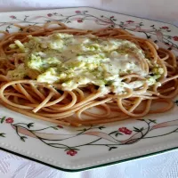 Sos z serka topionego z brokułem