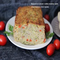 Bezglutenowa pieczeń z cukinii, soczewicy i gryki