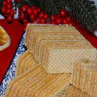 Domowe wafle z masą gotowaną