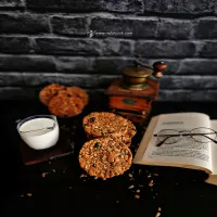 Ciastka owsiane z żurawiną i słonecznikiem