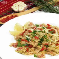 Makaroszotto z dyni makaronowej i pęczaku z jagodami goji