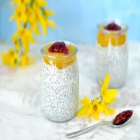 Deser z nasion chia i mango