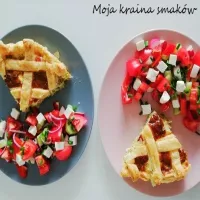 Cukiniowa tarta "z kratką" na cieście francuskim